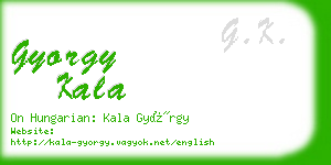 gyorgy kala business card